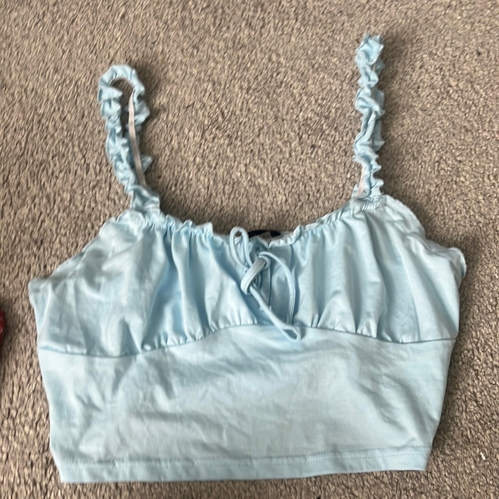 Blue Crop Top